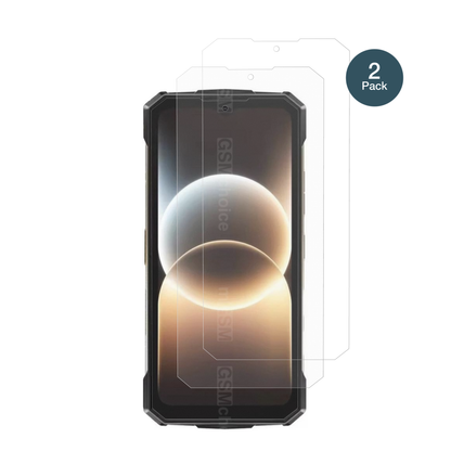 DoogeeFire 7 Ultra mit aufgebrachter dipos Panzerfolie, die lästige Fingerabdrücke minimiert