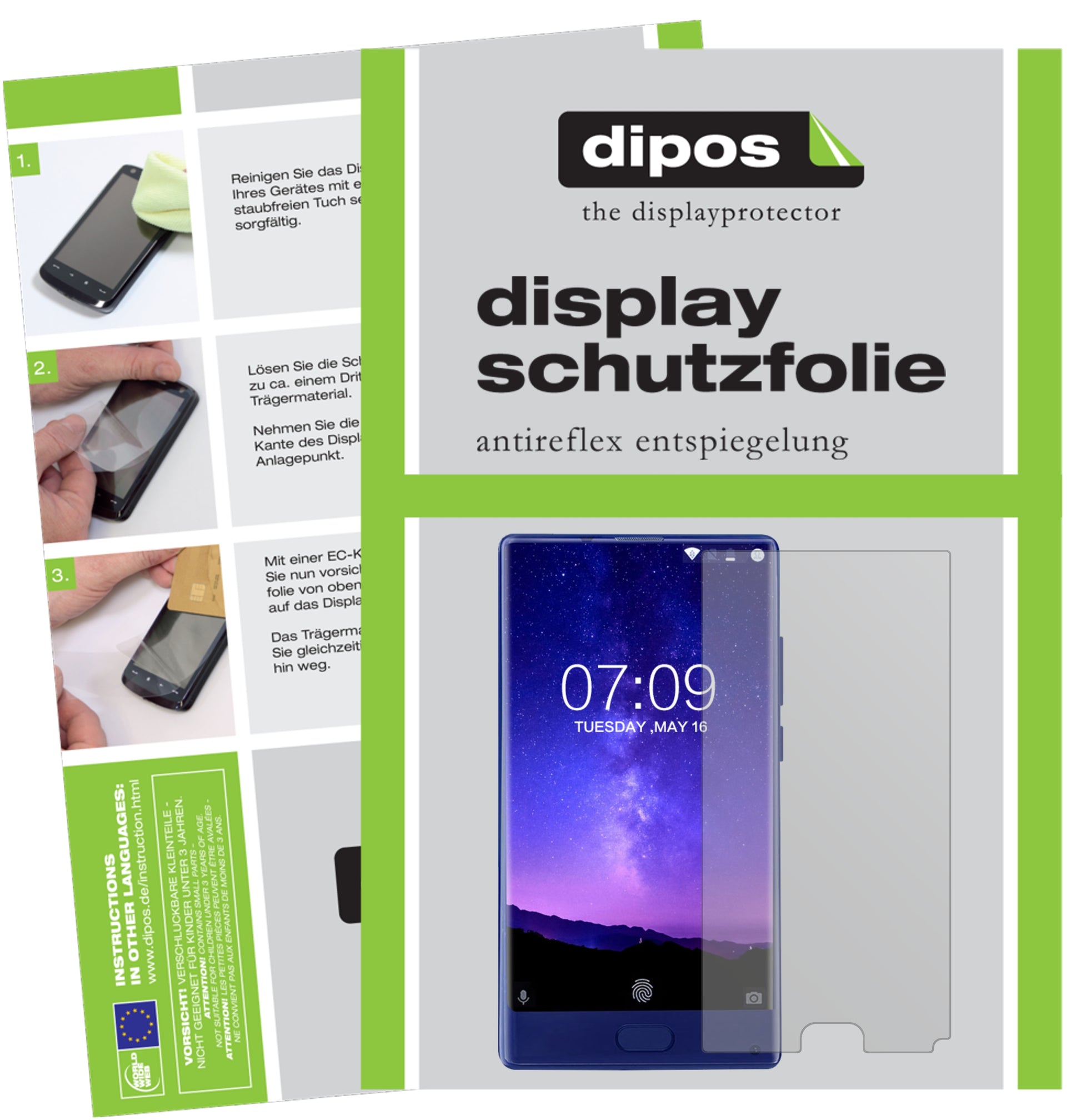 Mattes Panzerglas: Entspiegelte, dünne Folie, Fingerabdruckresistenz und Bildschirmschutz für Doogee-Mix (5,5 Zoll)