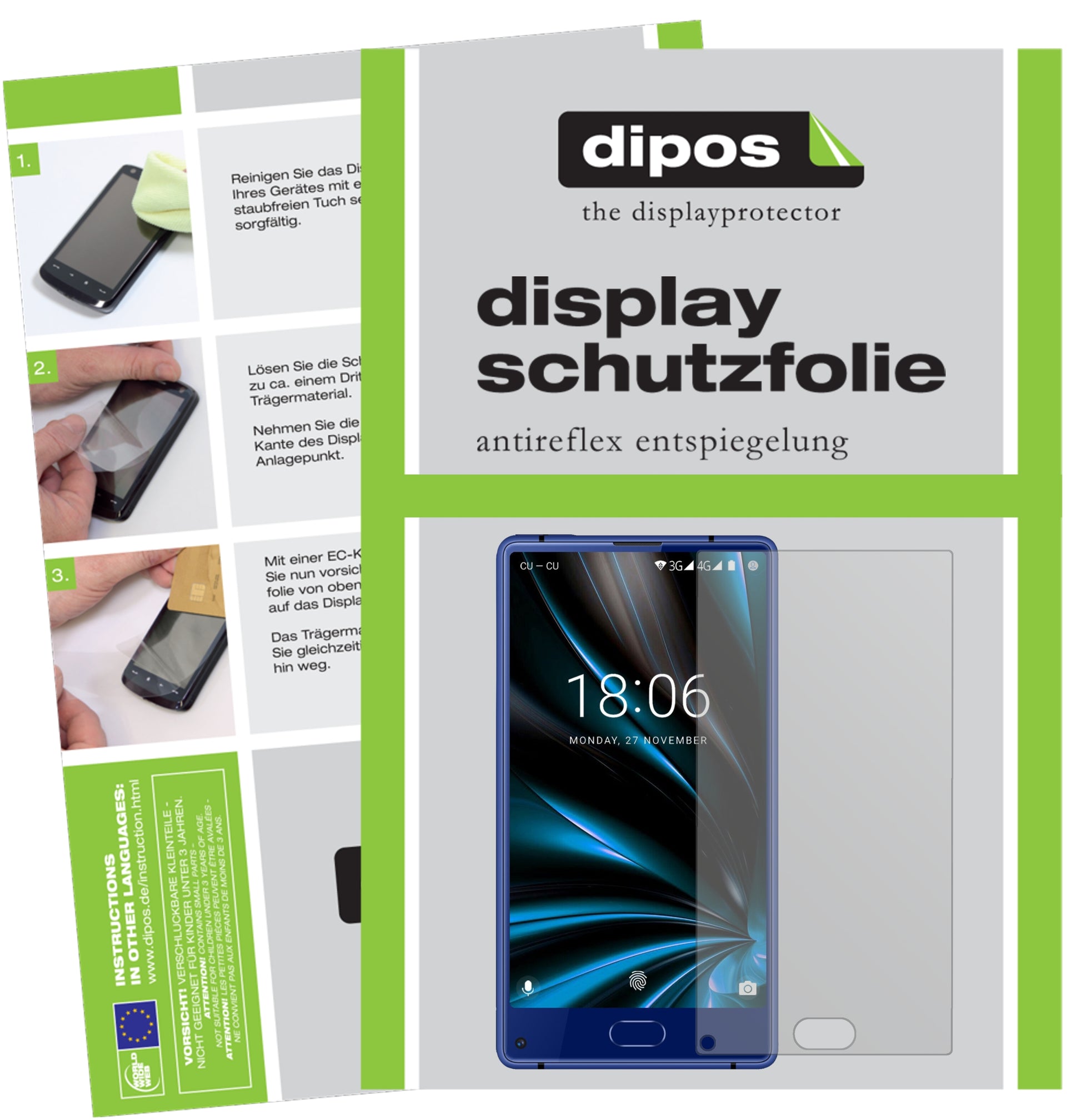 Mattes Panzerglas: Entspiegelte, dünne Folie, Fingerabdruckresistenz und Bildschirmschutz für Doogee-MIX Lite