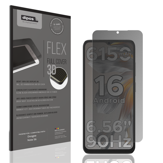 Full Cover Privacy Blickschutzfolie für Doogee Note 56