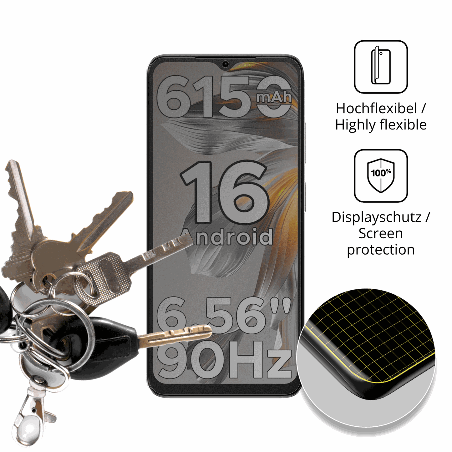 Full Cover Privacy Film for Doogee Note 56 Screen Protector Anti-Shock