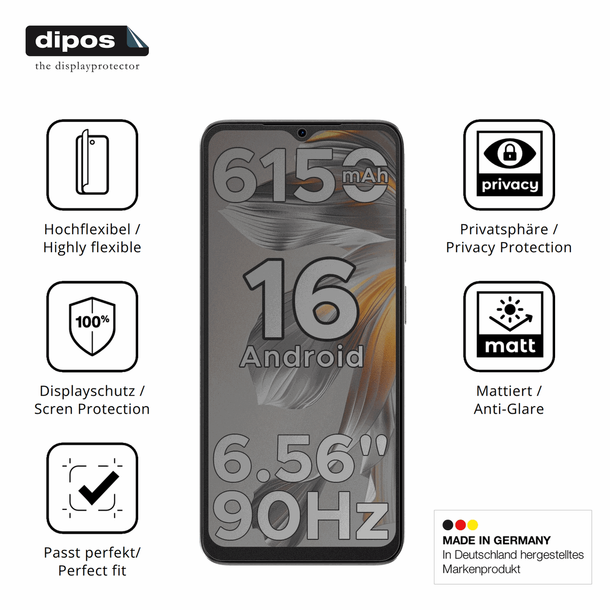 Full Cover Privacy Film for Doogee Note 56 Screen Protector Anti-Shock