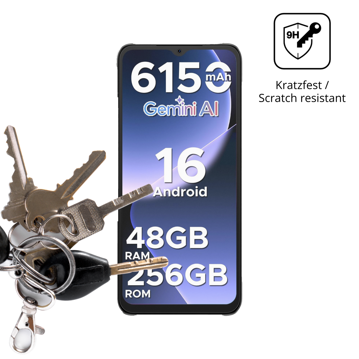 dipos Displayschutz für DOOGEE Note 56 Plus, mattierte Oberfläche, robuste Festigkeit und perfekte Passform