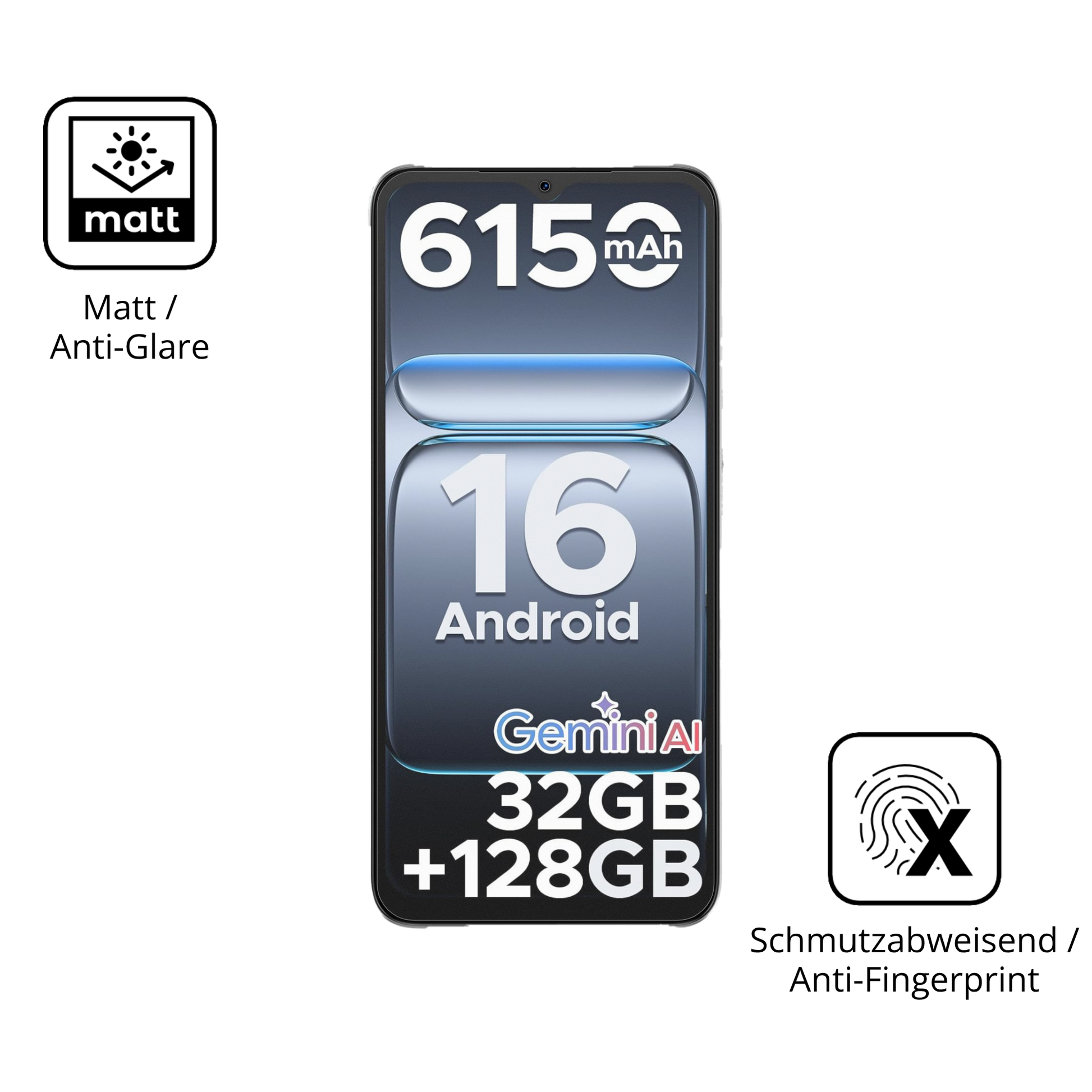 9H Hartbeschichtete, flexible Folie passend zugeschnitten für DOOGEE Note 56 Pro