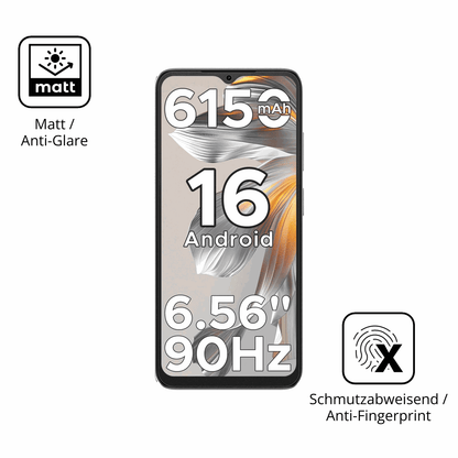 Dünne und entspiegelnde Folie passend zugeschnitten für DOOGEE Note 56X