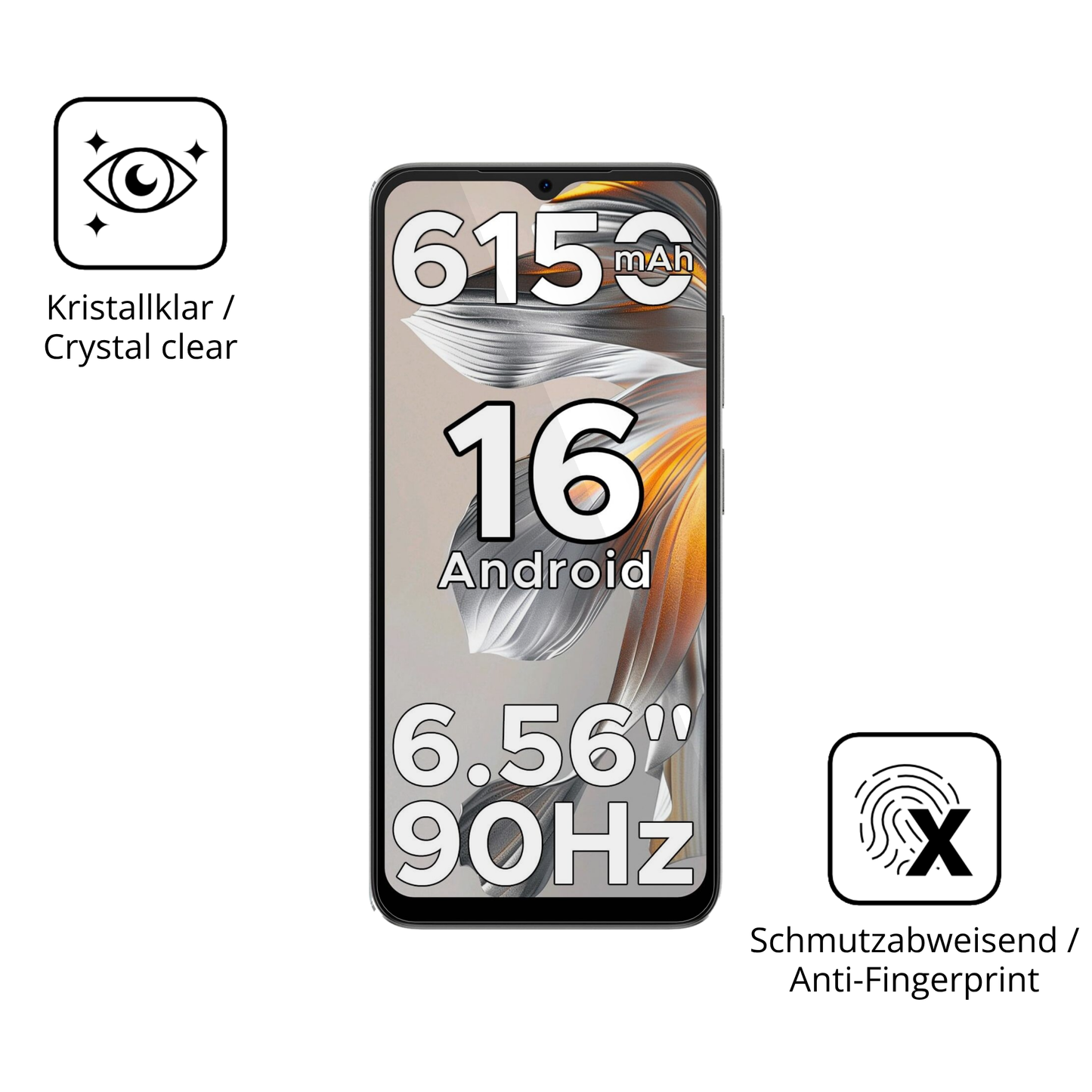 Flexible TPU-Folie passend zugeschnitten für DOOGEE Note 56X, vollständige Abdeckung