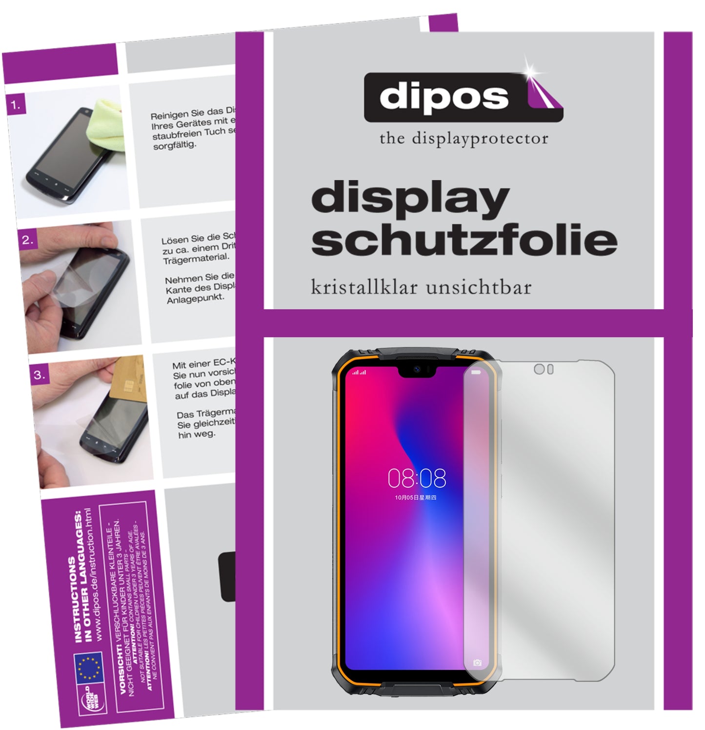 Kristallklare, dünne Schutzfolie: Kratzfest & passgenau für Doogee-S68 Pro