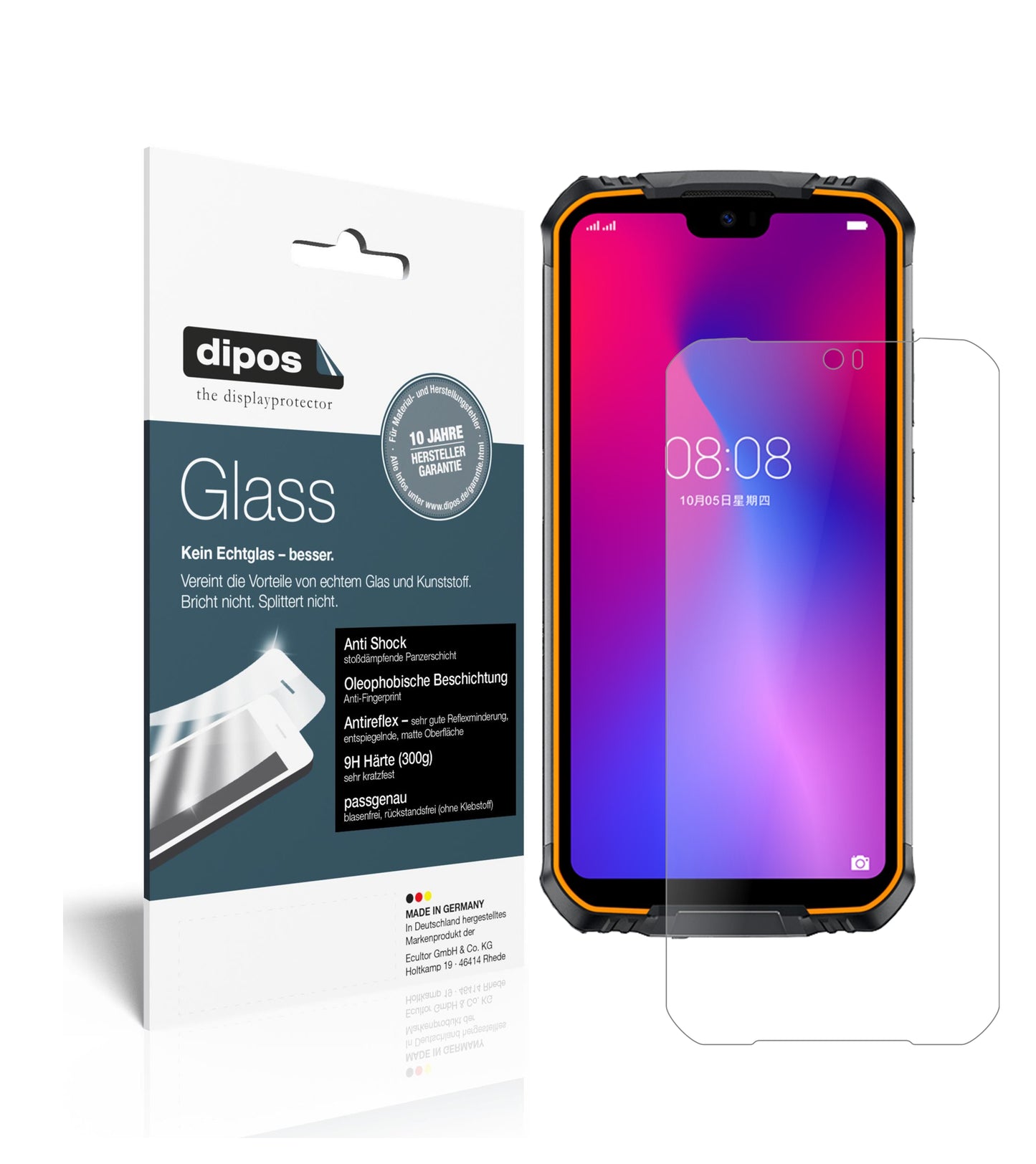 Mattes Panzerglas: Schutz vor Brüchen, Fingerabdrücken und Bildschirmblendung für Doogee-S68 Pro