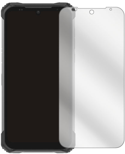 DoogeeS86 Pro mit aufgebrachter dipos Displayschutzfolie, glasklare Darstellung ohne Einschränkungen