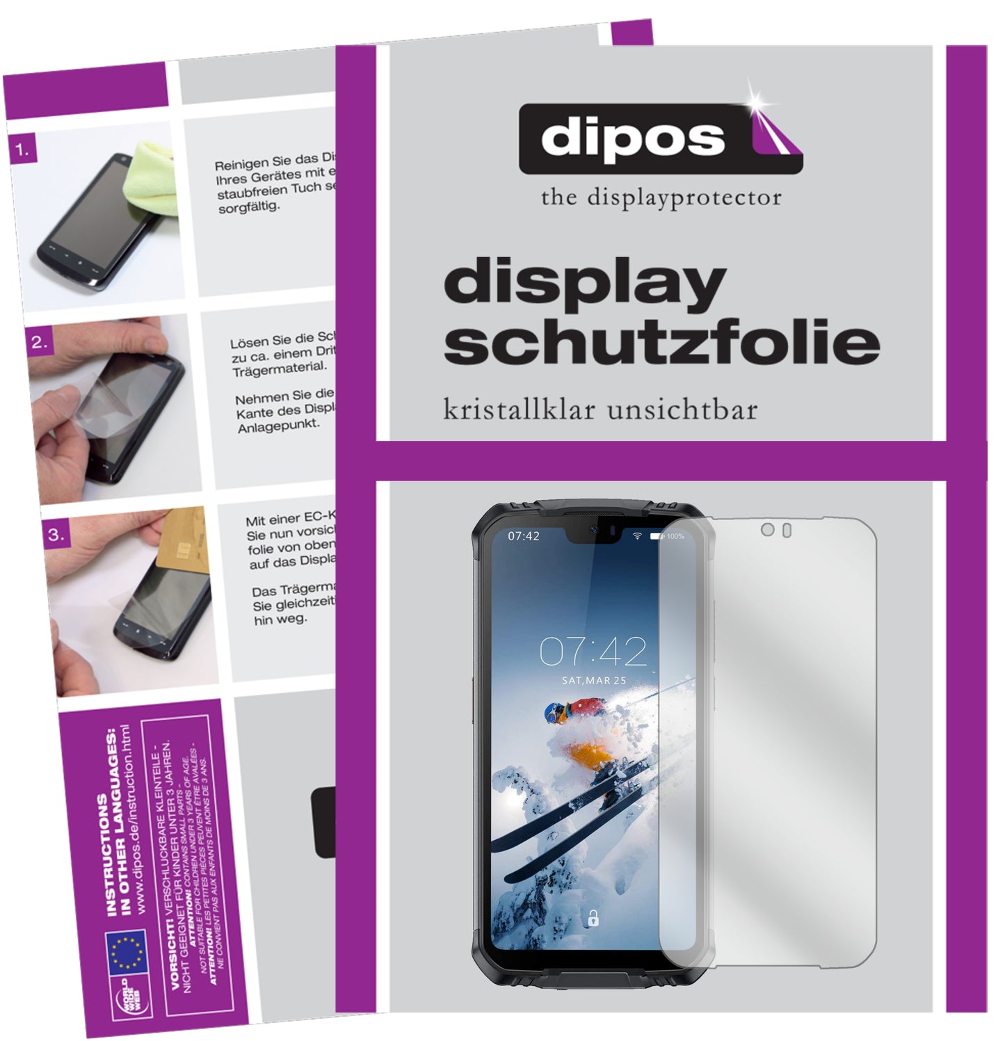 Kristallklare, dünne Schutzfolie: Kratzfest & passgenau für Doogee-S88 Pro