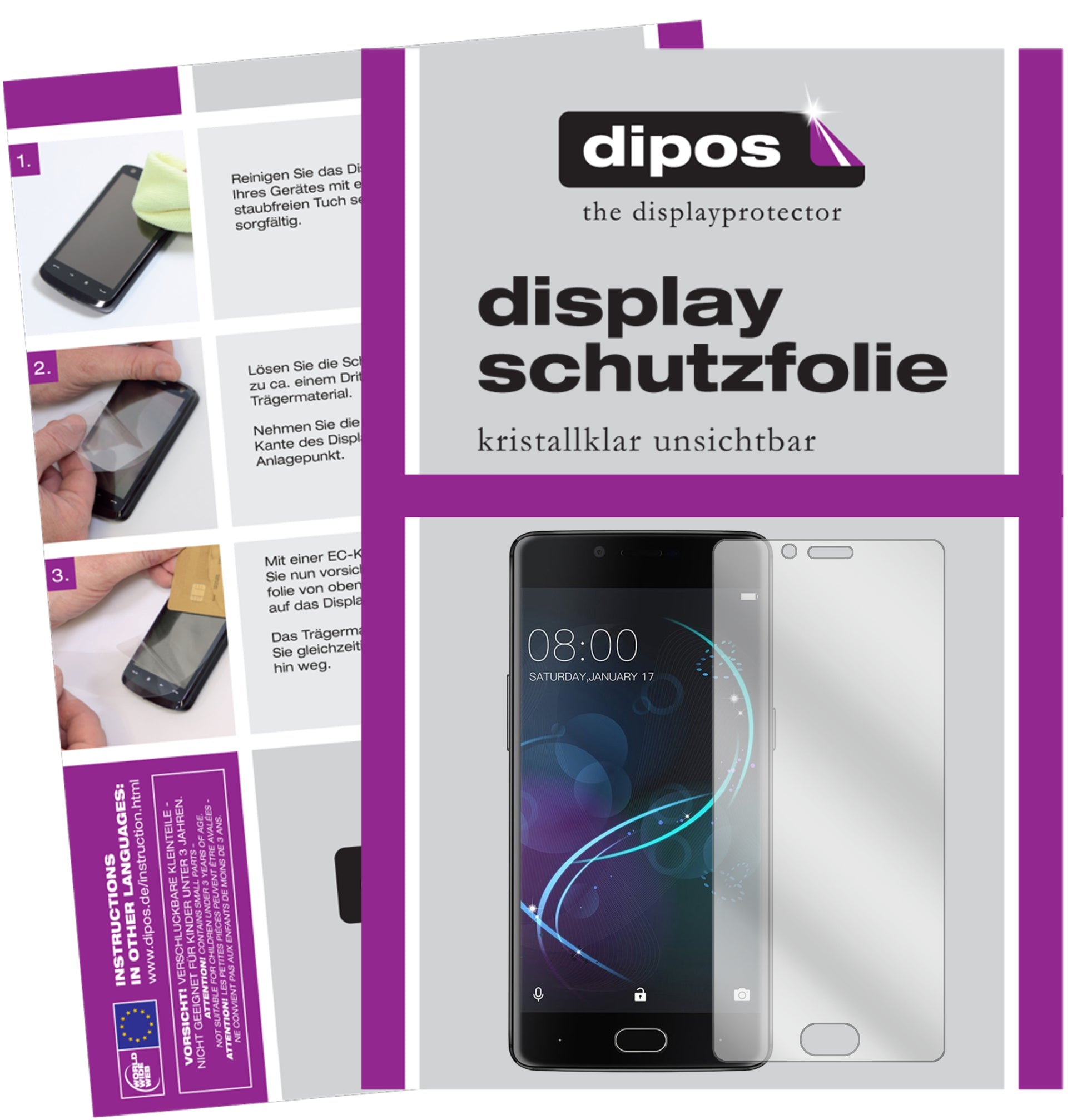 Kristallklare, dünne Schutzfolie: Kratzfest & passgenau für Doogee-Shoot 1