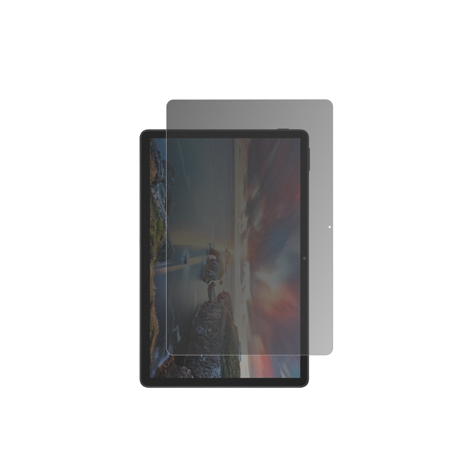 DOOGEETab A9 Pro mit aufgebrachtem dipos Displayschutz, der seitliche Einblicke blockiert
