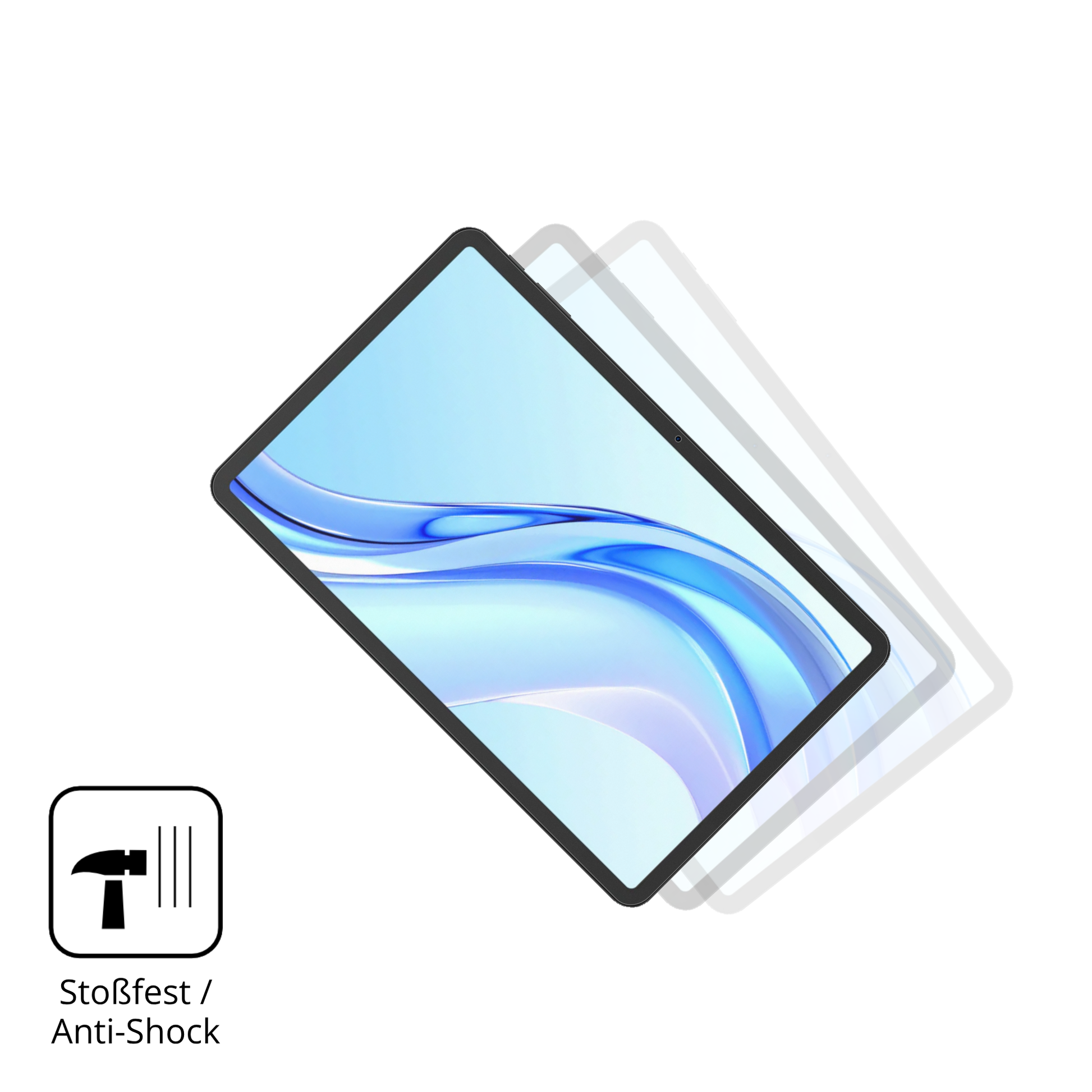 Schutz gegen Kratzer auf dem Doogee Tab E3 Plus Glas durch Schlüssel, Stöße gegen die Tischkante oder Stürze