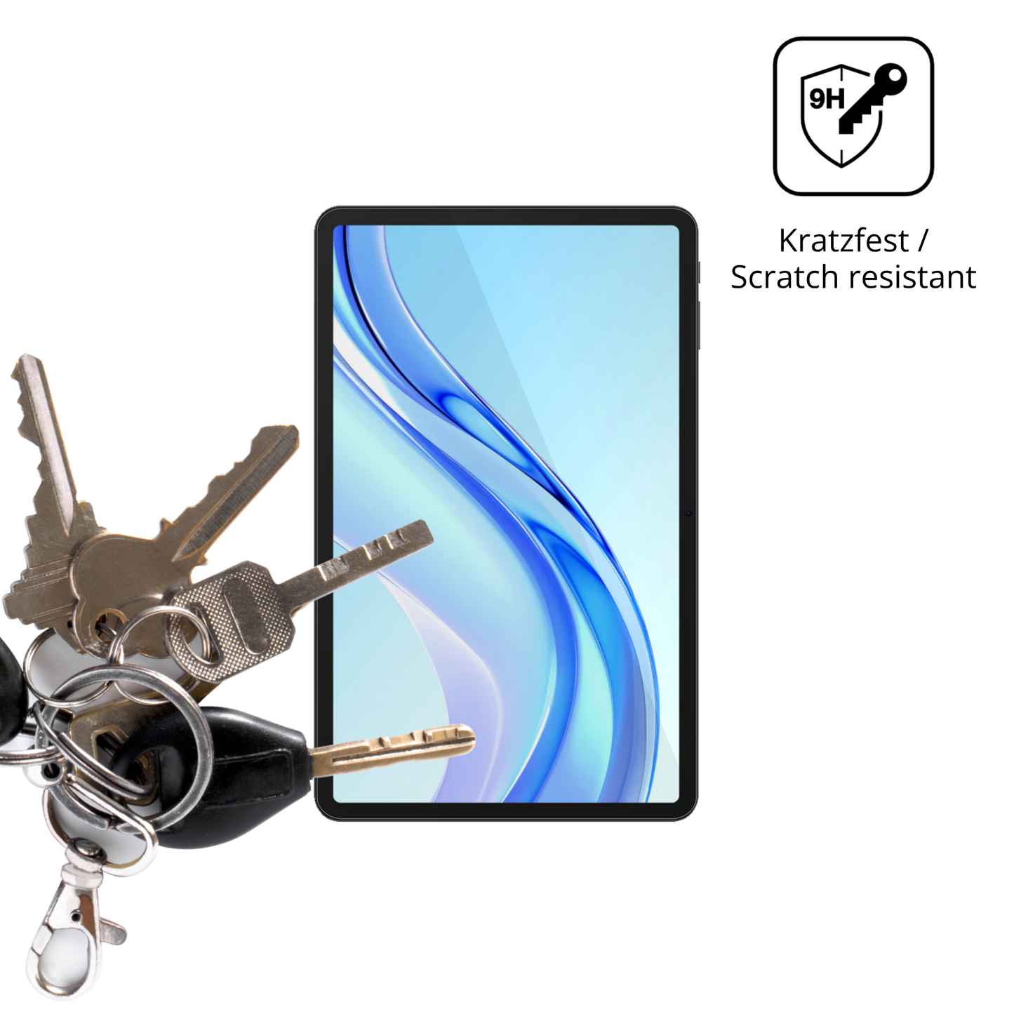 dipos Displayschutz für Doogee Tab E3 Plus, transparente Oberfläche, perfekte Passform auch für die Rundungen