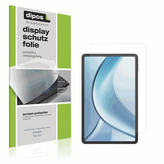 Matte Displayschutzfolie von dipos passend für Doogee Tab G5, präziser Zuschnitt und blasenfrei montiert