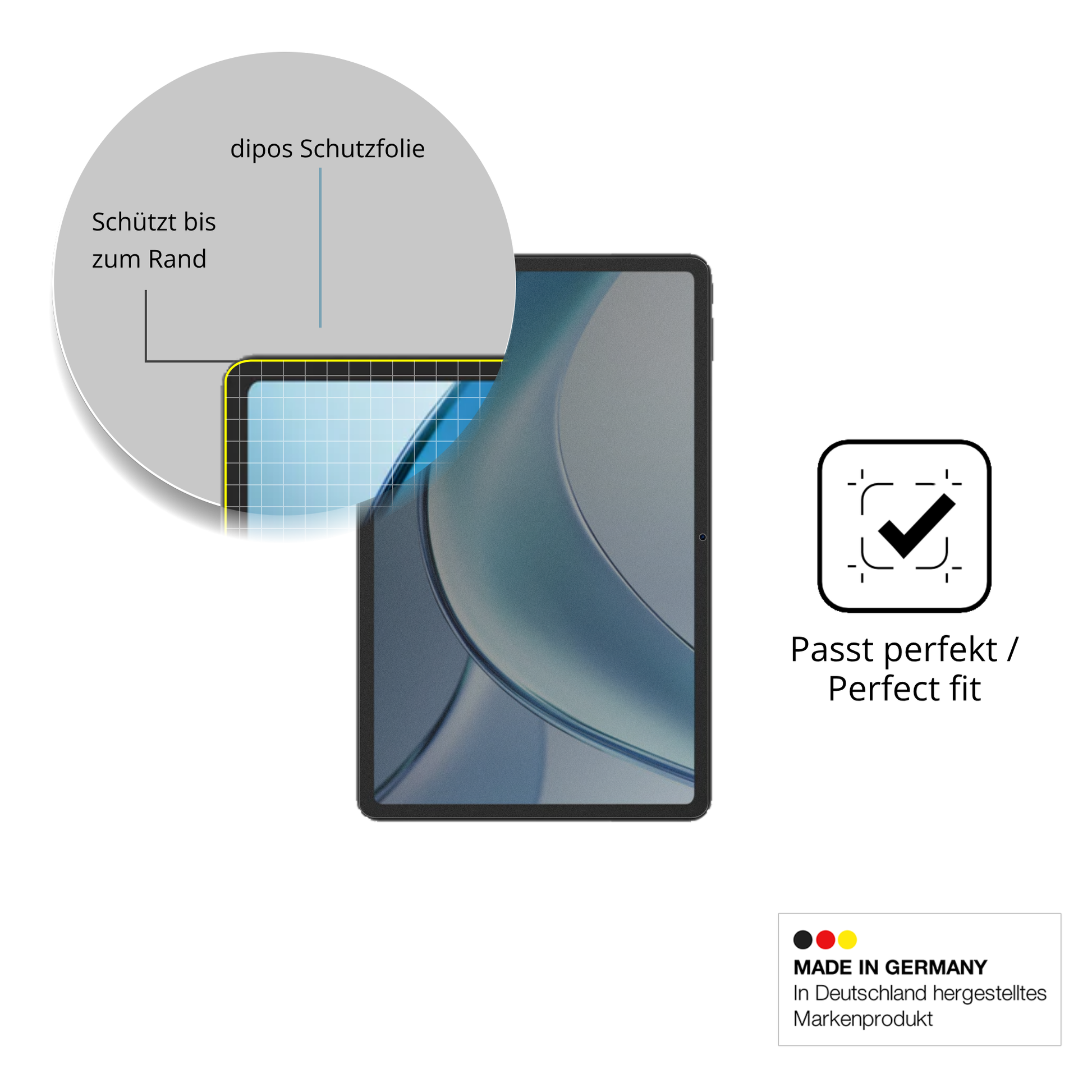 Schutz gegen Kratzer auf dem Doogee Tab G5 Glas durch Schlüssel oder Ähnliches