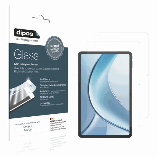Matte Displayschutzfolie von dipos passend für Doogee Tab G5, 9H kratzfest und blasenfrei montiert