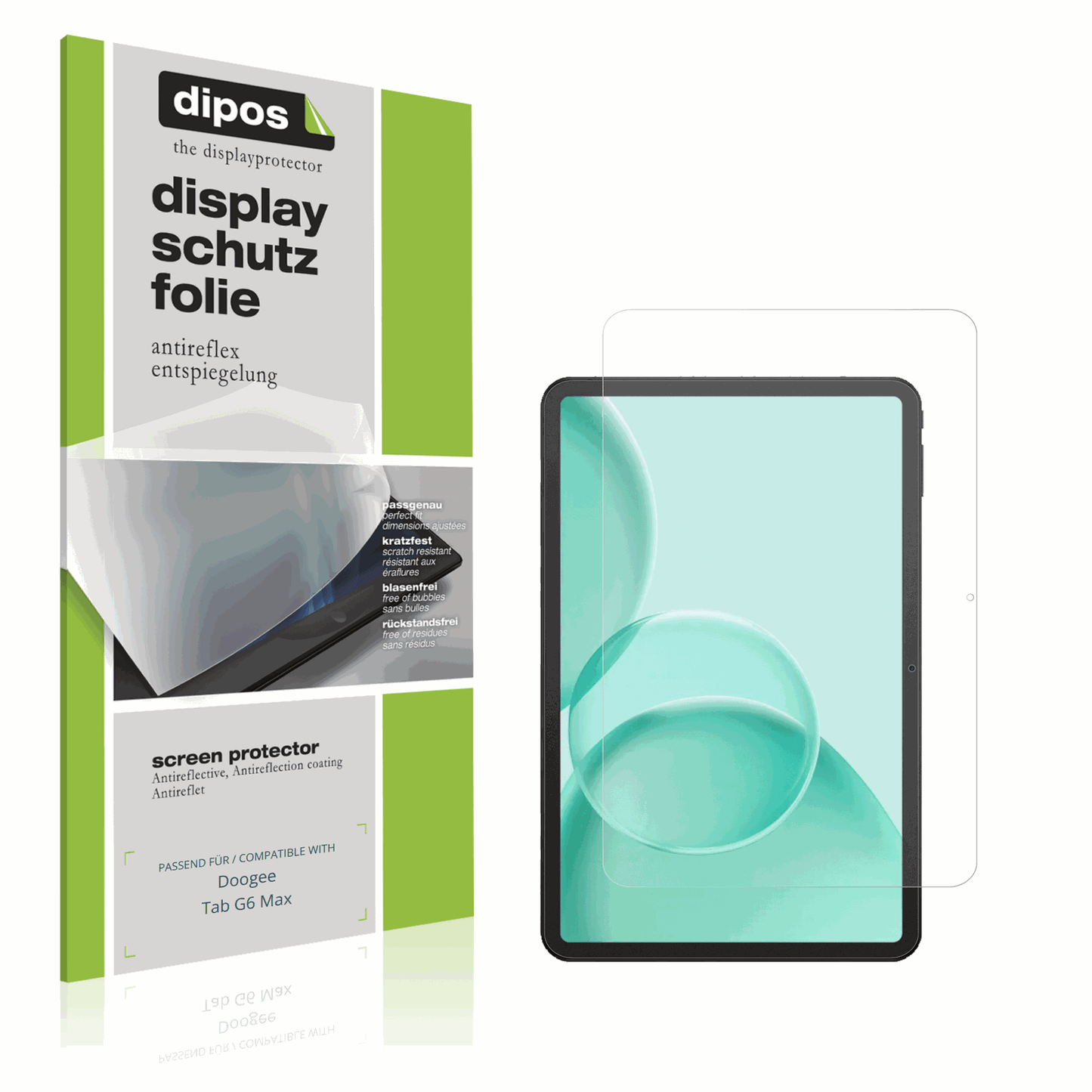 2x Schutzfolie matt für DOOGEE TAB G6+ Display-Schutzfolie