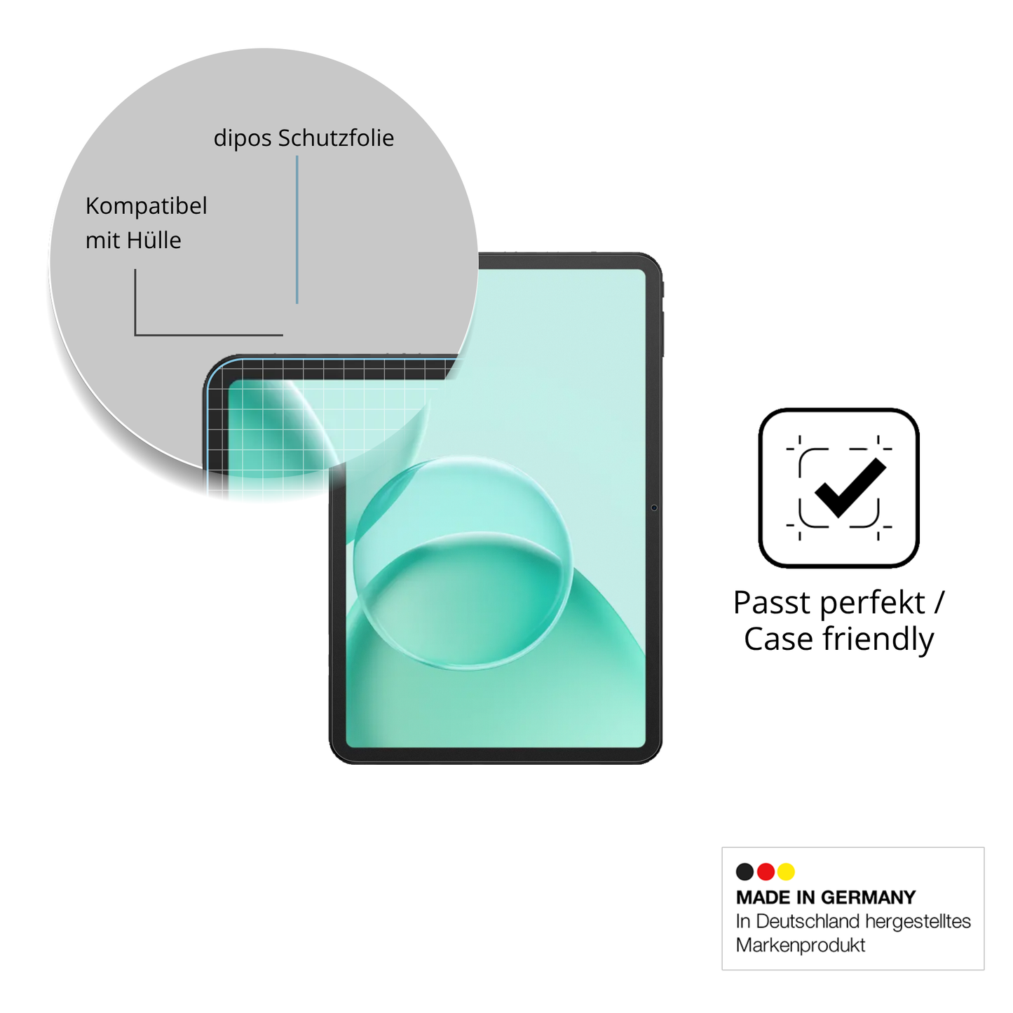 2x Schutzfolie matt für DOOGEE TAB G6+ Display-Schutzfolie