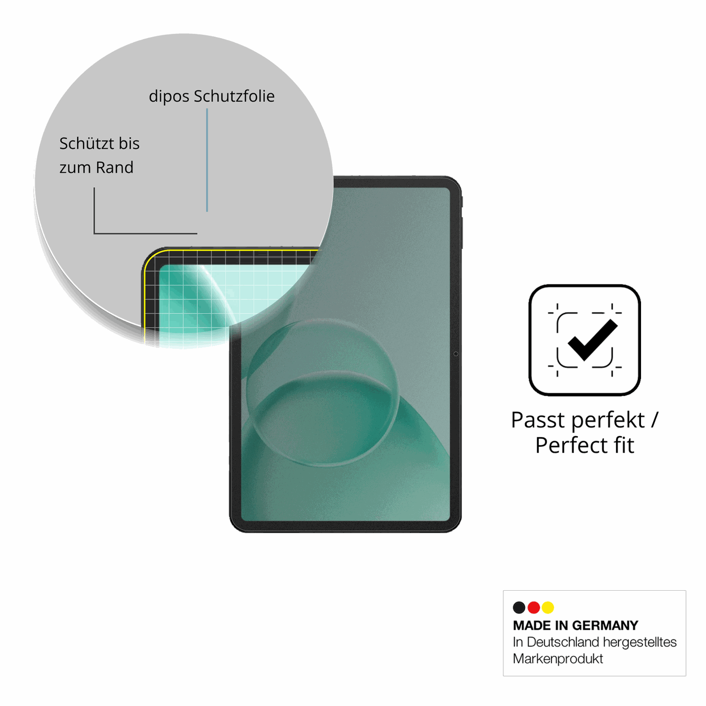 Blickschutzfolie für DOOGEE TAB G6+ matt Schutzfolie Privacy