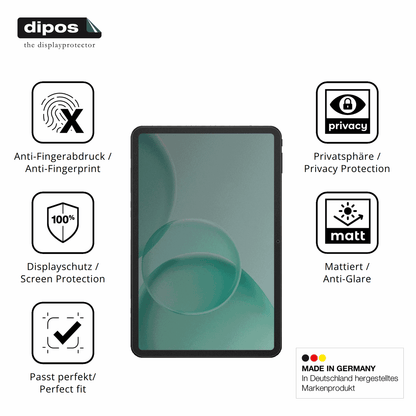 Blickschutzfolie für DOOGEE TAB G6+ matt Schutzfolie Privacy