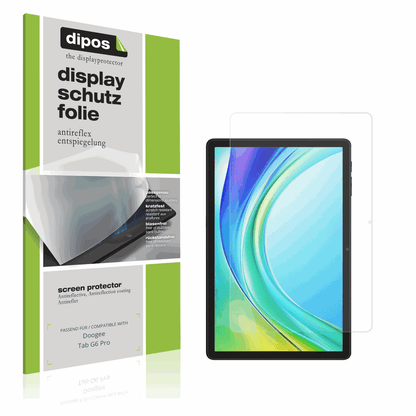 Matte Displayschutzfolie von dipos passend für Doogee Tab G6 Pro, präziser Zuschnitt und blasenfrei montiert