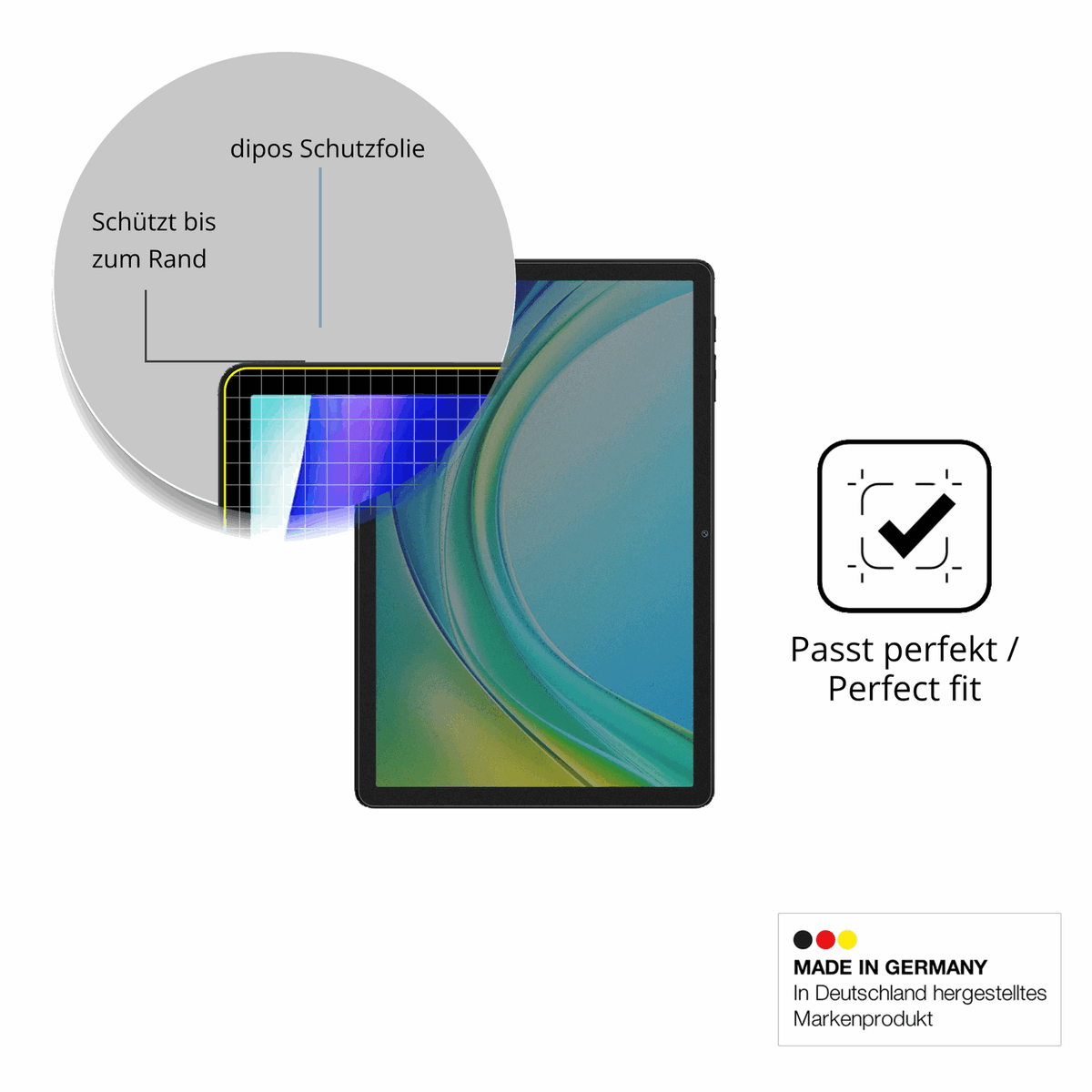 Schutz gegen Kratzer auf dem Doogee Tab G6 Pro Glas durch Schlüssel oder Ähnliches