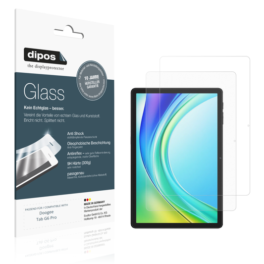 Matte Displayschutzfolie von dipos passend für Doogee Tab G6 Pro, 9H kratzfest und blasenfrei montiert