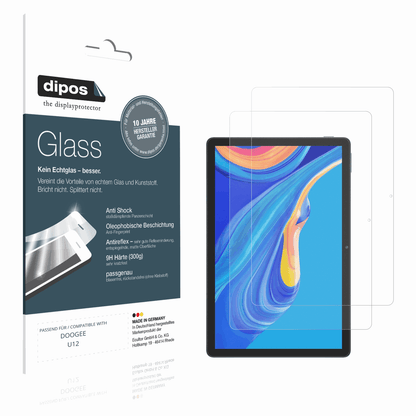 Matte Displayschutzfolie von dipos passend für DOOGEE U12, 9H kratzfest und blasenfrei montiert