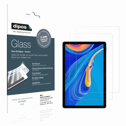 Klare Displayschutzfolie von dipos passend für DOOGEE U12, 9H kratzfest und blasenfrei montiert