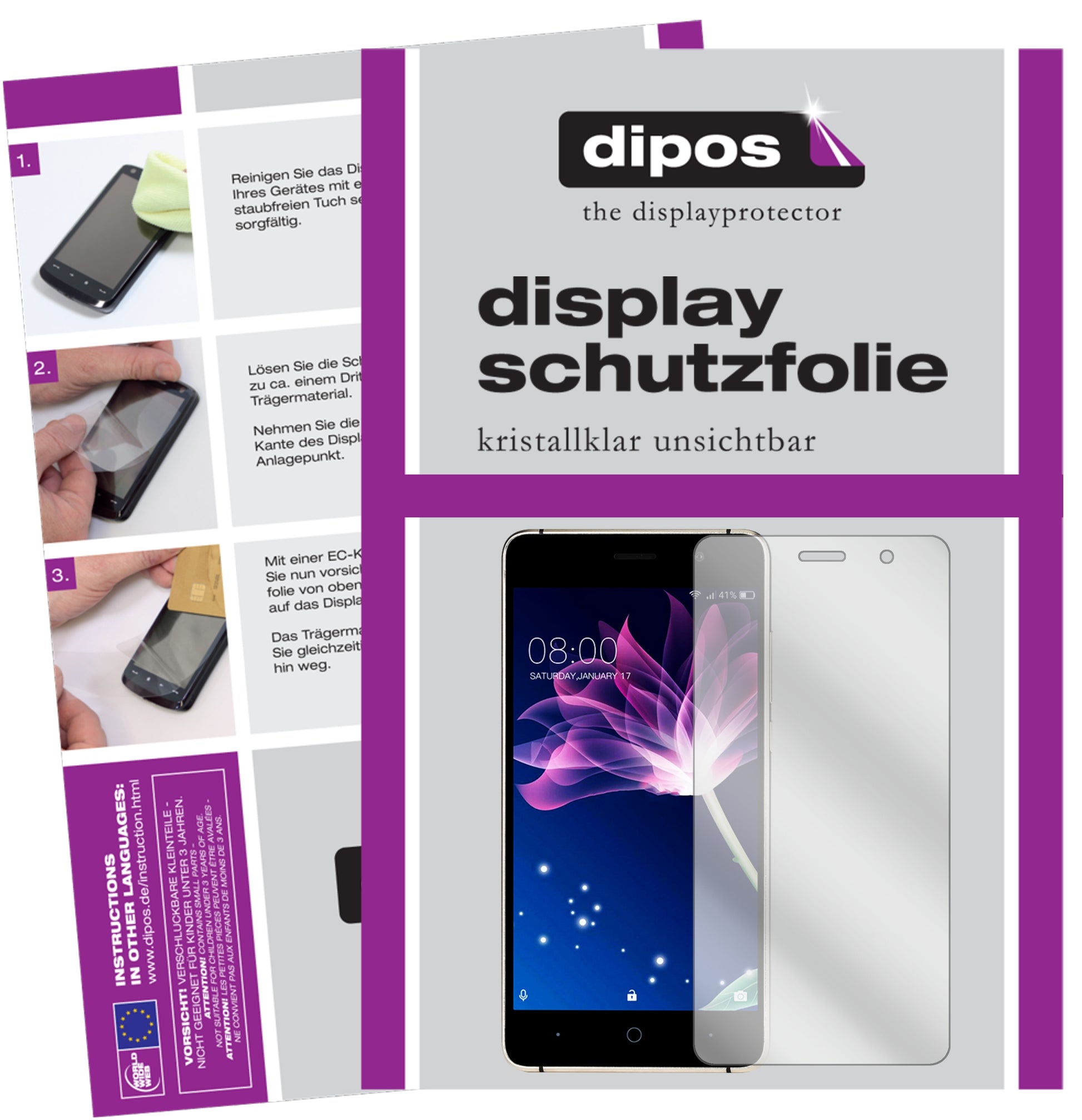 Kristallklare, dünne Schutzfolie: Kratzfest & passgenau für Doogee-X10