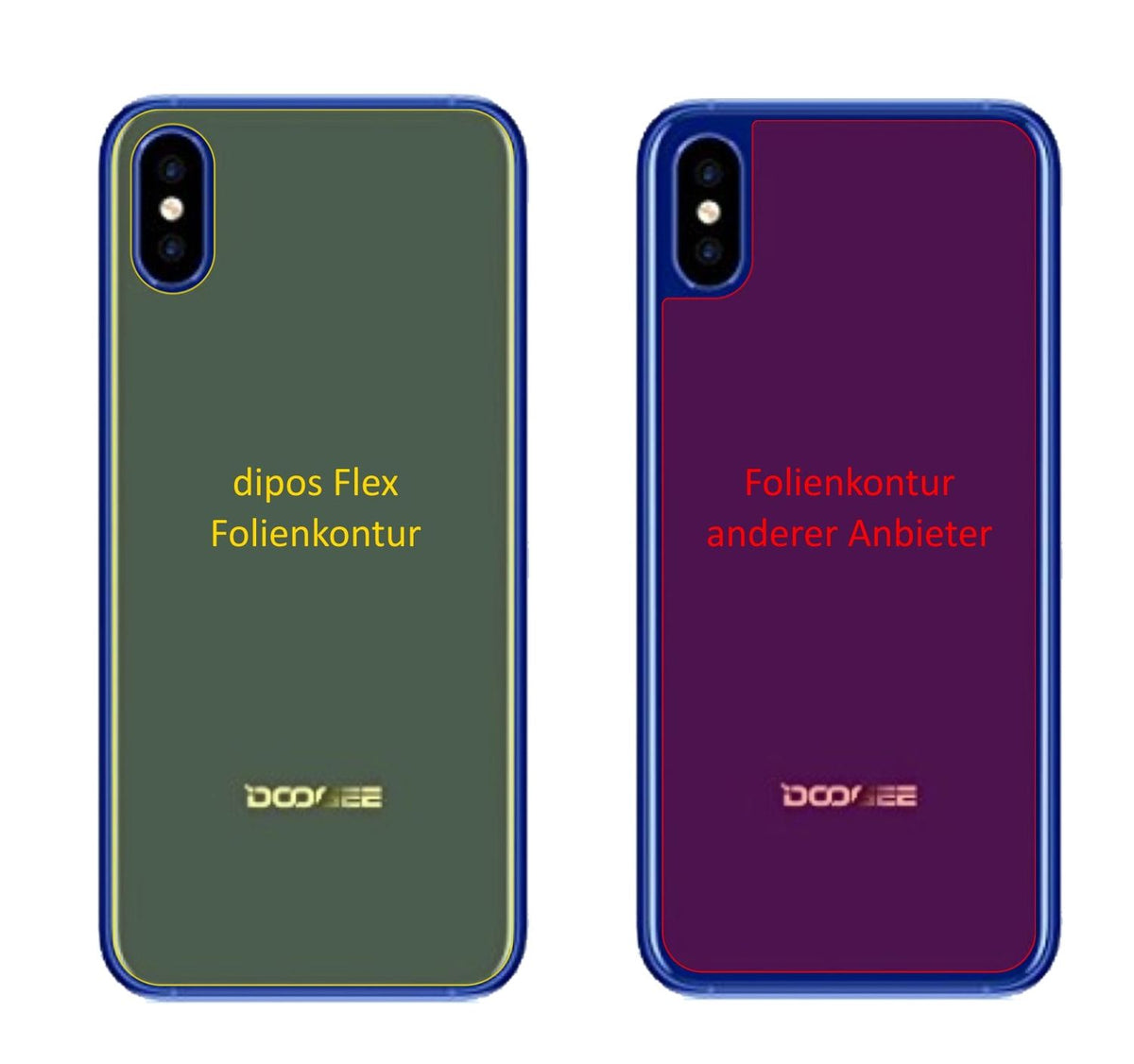 dipos FLEX 2x Clear Screen Protector for Doogee X50L Rückseite
