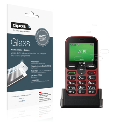 Matte Displayschutzfolie von dipos passend für Doro Leva E10, 9H kratzfest und blasenfrei montiert