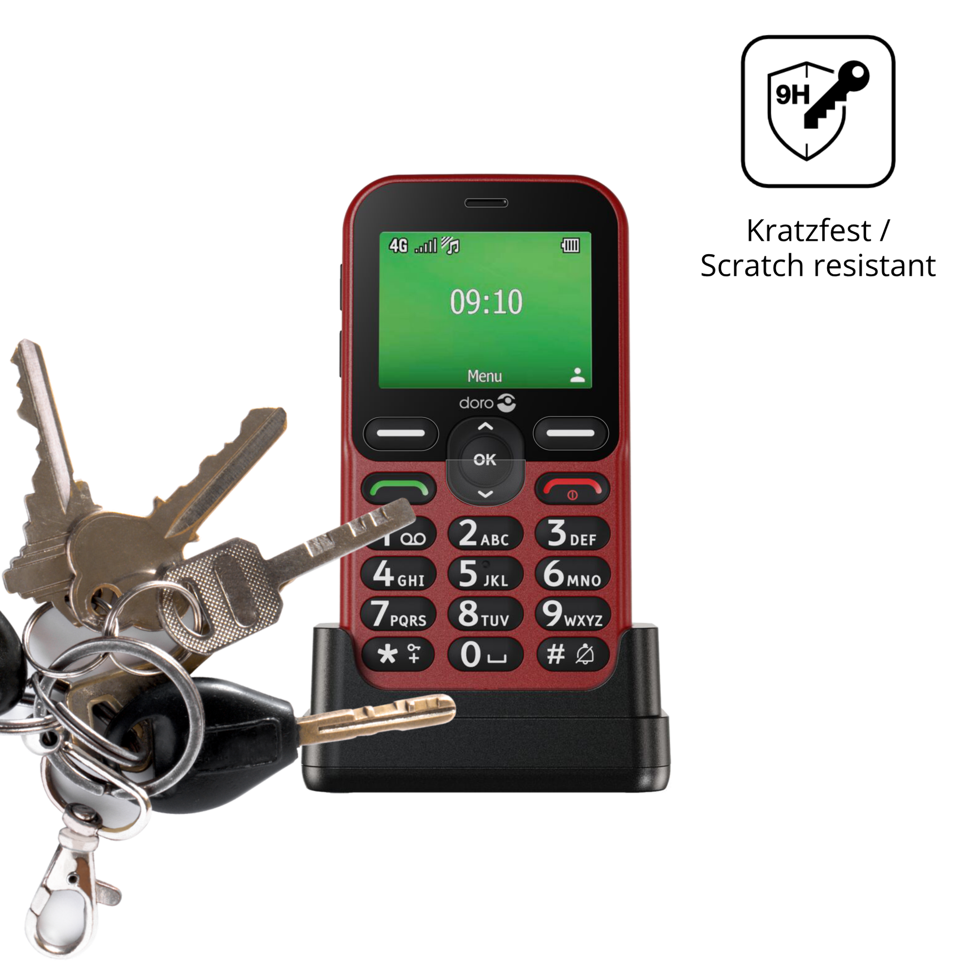 dipos Displayschutz für Doro Leva E10, mattierte Oberfläche, robuste Festigkeit und perfekte Passform