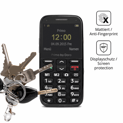 dipos Displayschutz für Doro Primo 366, mattierte Oberfläche, Blickschutzfilter und perfekter Passform