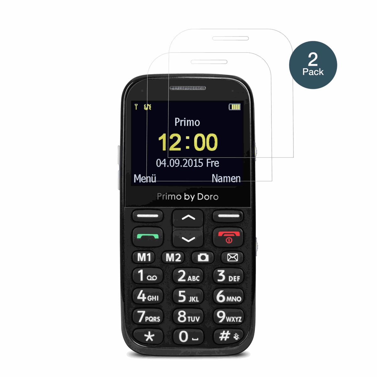 2x Screen Protector for Doro Primo 366 Flexible Glass 9H dipos