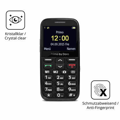 2x Screen Protector for Doro Primo 366 Flexible Glass 9H dipos