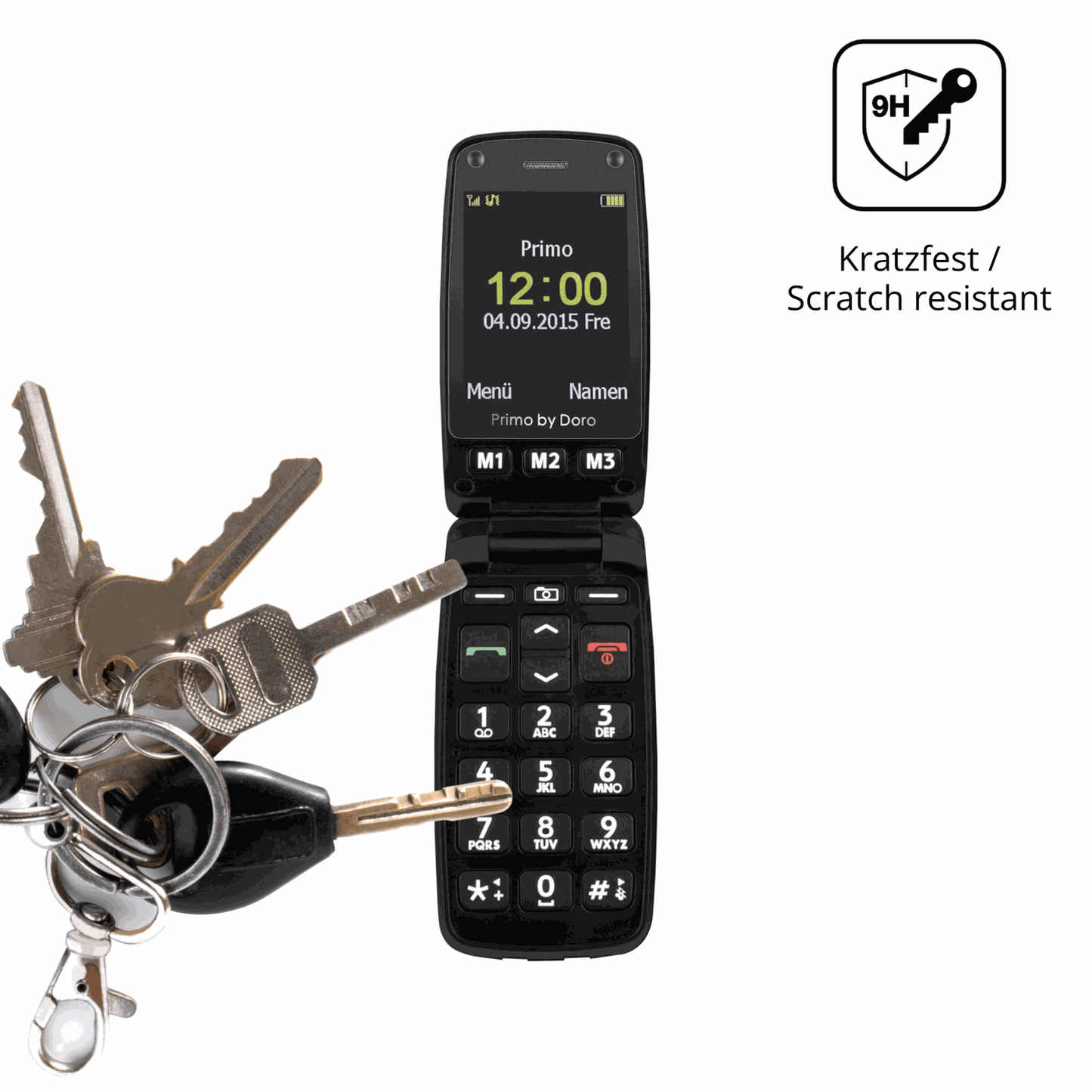 dipos Displayschutz für Doro Primo 406, mattierte Oberfläche, robuste Festigkeit und perfekte Passform