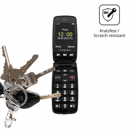 dipos Displayschutz für Doro Primo 406, mattierte Oberfläche, robuste Festigkeit und perfekte Passform