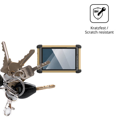 dipos Displayschutz für DT Research DT381RP, transparente Oberfläche, perfekte Passform auch für die Rundungen