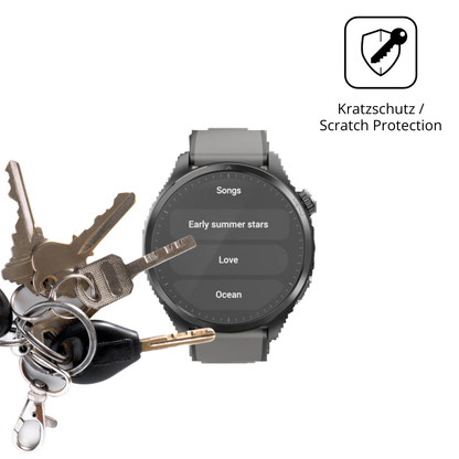 Schutz gegen Kratzer auf dem Duoripe 1.43 Zoll Smartwatch Glas durch Schlüssel oder Ähnliches