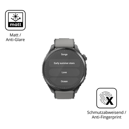 Dünne und entspiegelnde Folie passend zugeschnitten für Duoripe 1.43 Zoll Smartwatch