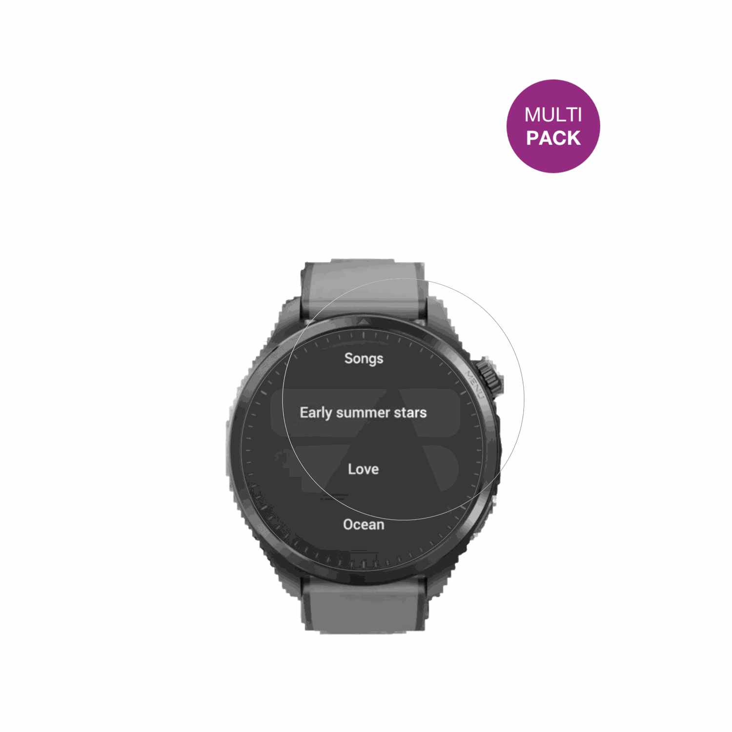 Duoripe1.43 Zoll Smartwatch mit aufgebrachter dipos Displayschutzfolie, glasklare Darstellung ohne Einschränkungen
