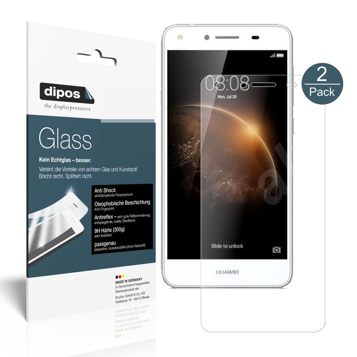 1x 9H Matte Screen Protector for Huawei Y6 II Compact Tempered Glass