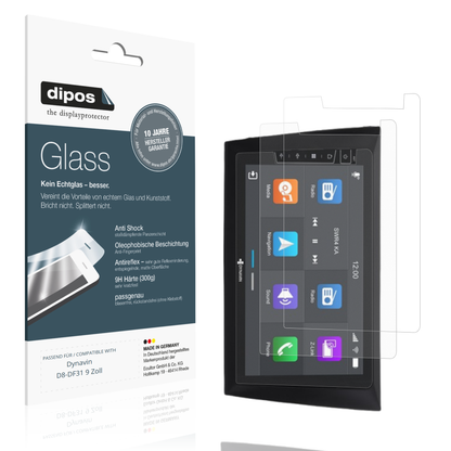 Matte Displayschutzfolie von dipos passend für Dynavin D8-DF31 9 Zoll, 9H kratzfest und blasenfrei montiert