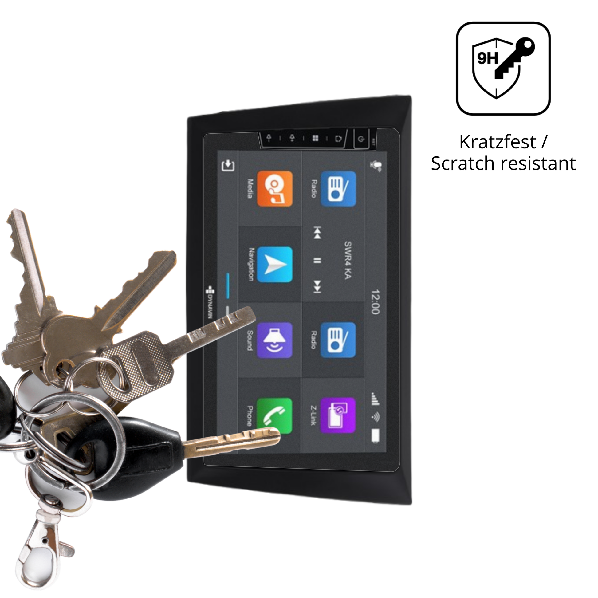 dipos Displayschutz für Dynavin D8-DF31 9 Zoll, mattierte Oberfläche, robuste Festigkeit und perfekte Passform