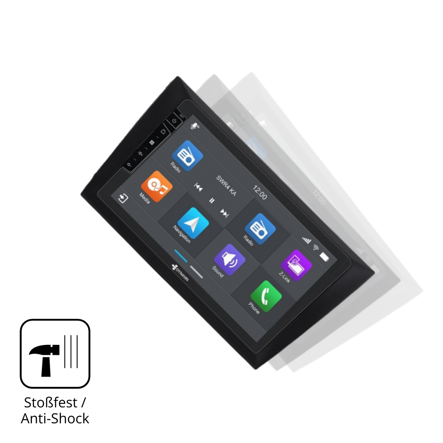 Schutz gegen Kratzer auf dem Dynavin D8-DF31 9 Zoll Glas durch Schlüssel, Stöße gegen die Tischkante oder Stürze