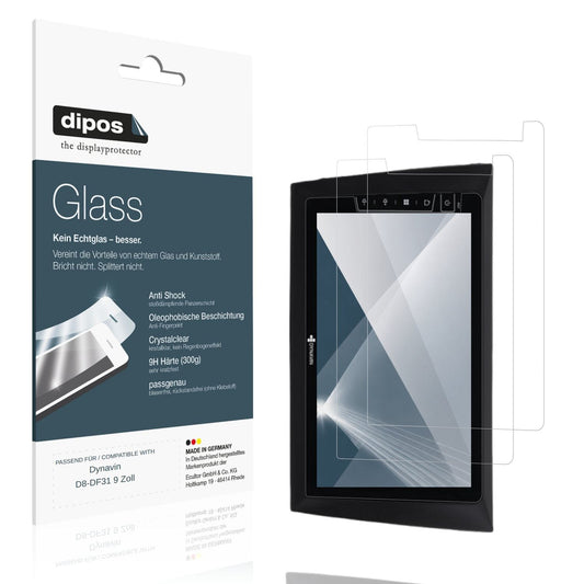2x Screen Protector for Dynavin D8-DF31 9 Zoll Flexible Glass 9H dipos