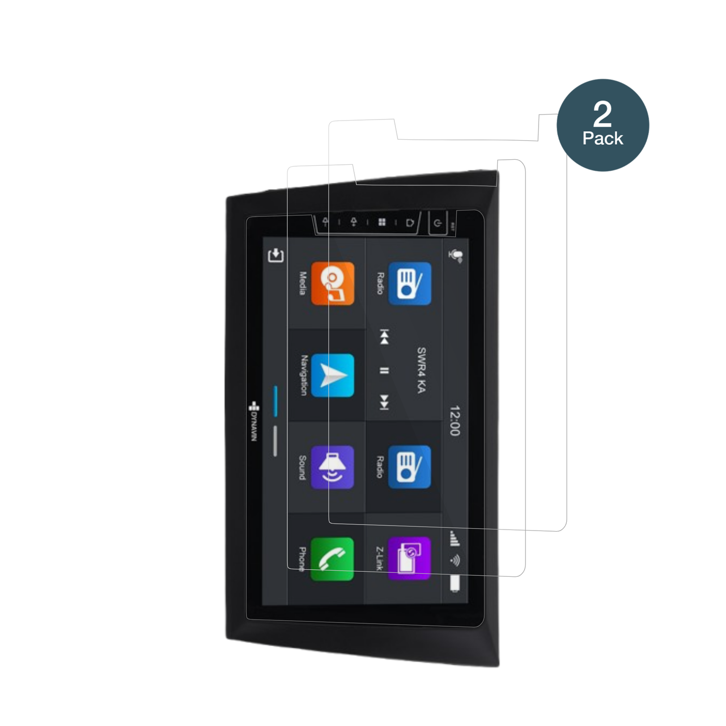 DynavinD8-DF31 9 Zoll mit aufgebrachter dipos Flex Schutzfolie, glasklare Darstellung ohne Einschränkungen