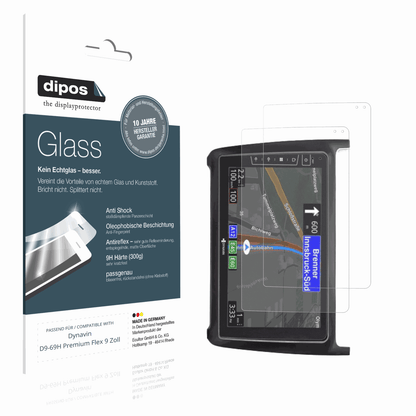Matte Displayschutzfolie von dipos passend für Dynavin D9-69H Premium Flex 9 Zoll, 9H kratzfest und blasenfrei montiert